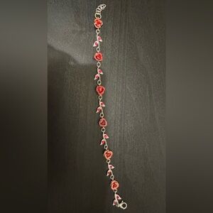 Silver Rose Bracelet